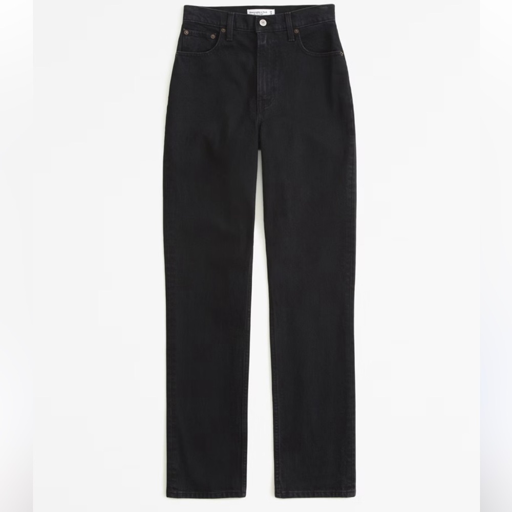 Abercrombie & Fitch Women's Straight Leg Jeans - Black